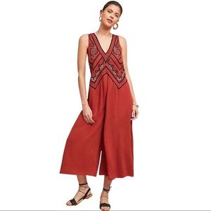 Anthropologie Desert Embroidered Jumpsuit